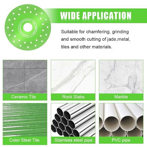 5 Pcs Glass Cutting Disc, 110/115MM Vacuum Brazed Ultra-Thin Multi-Pore Flat Abrasive Sheet Disc for Grinding Jade, Crystal, Wine Bottles, Tile(Size:4.5'') in Kuwait