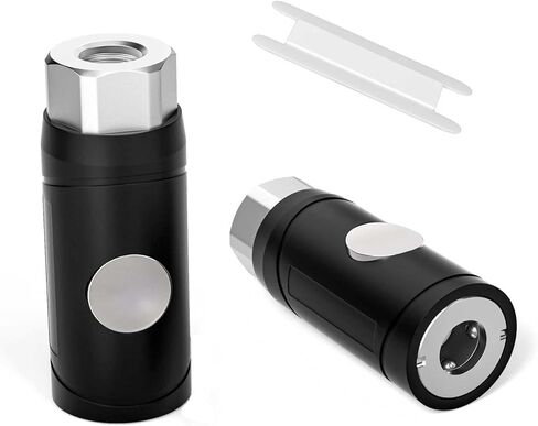 GASHER 1/4" Female Industrial Coupler, 2PCS Push-Button Safety Coupler, I/M Type in Kuwait