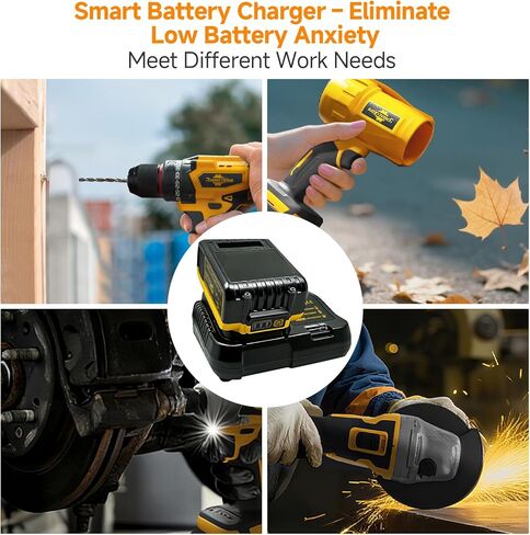 Battery Charger Replacement for Dewalt - Compatible with Dewalt 20V Max - 18V Lithium Battery DCB201 DCB182 etc, with LED Indicator & Overcharge Protection in Kuwait