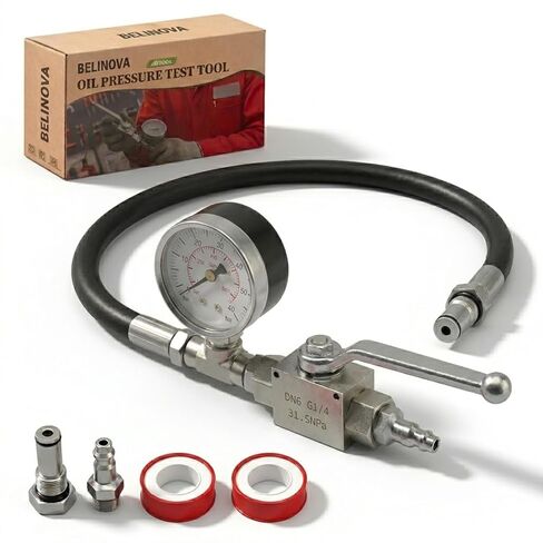 High Pressure Oil System IPR Air Test Tool Kit for Ford 6.0L 7.3L Powerstroke Diesel 1994-2007, Detects Small Leaks, 5300 PSI Heavy Duty Hose, No Scan Tool Required, HPOP Leak Test Fitting in Kuwait