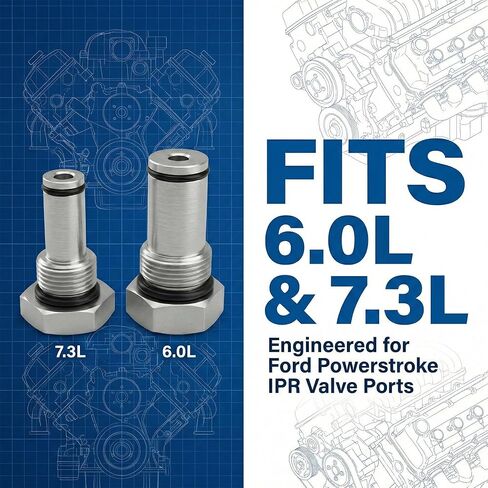 High Pressure Oil System IPR Air Test Tool Kit for Ford 6.0L 7.3L Powerstroke Diesel 1994-2007, Detects Small Leaks, 5300 PSI Heavy Duty Hose, No Scan Tool Required, HPOP Leak Test Fitting in Kuwait