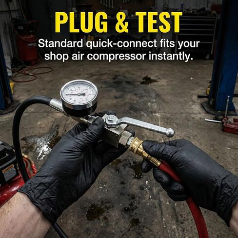 High Pressure Oil System IPR Air Test Tool Kit for Ford 6.0L 7.3L Powerstroke Diesel 1994-2007, Detects Small Leaks, 5300 PSI Heavy Duty Hose, No Scan Tool Required, HPOP Leak Test Fitting in Kuwait