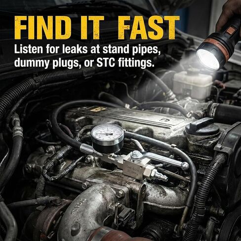 High Pressure Oil System IPR Air Test Tool Kit for Ford 6.0L 7.3L Powerstroke Diesel 1994-2007, Detects Small Leaks, 5300 PSI Heavy Duty Hose, No Scan Tool Required, HPOP Leak Test Fitting in Kuwait