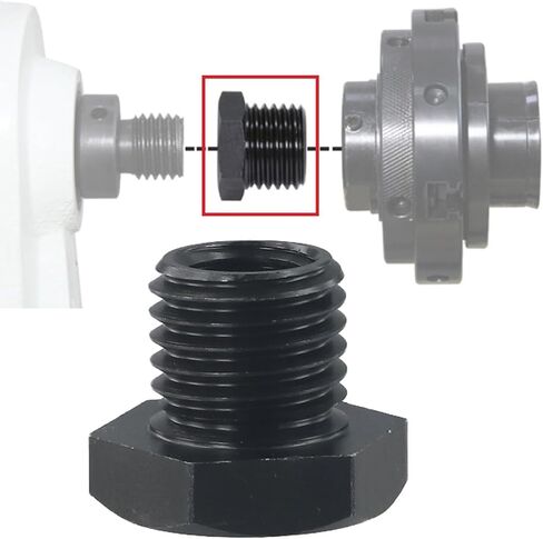 محول تشاك مخرطة الخشب M18x 2.5 مم إلى 1-8 TPI محول مغزل الرأس، لمخارط CNC واليدوية عالية السرعة للمعادن/الخشب، ملحقات الآلات الدقيقة مع صلابة عالية ومقاومة التآكل in Kuwait