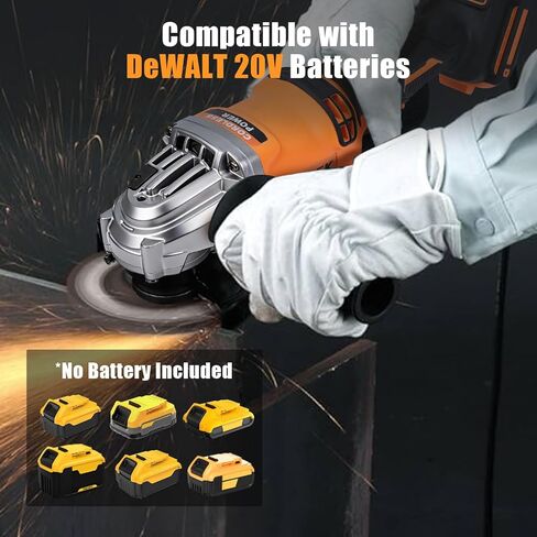 Cordless Angle Grinder 4-1/2'', Compatible with DeWalt 20V MAX Battery, Brushless Motor & Variable Speed, 8000 RPM for Cutting, Grinding & Polishing – Tool Only (Battery Not Included) in Kuwait