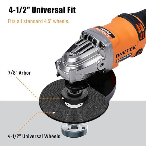 Cordless Angle Grinder 4-1/2'', Compatible with DeWalt 20V MAX Battery, Brushless Motor & Variable Speed, 8000 RPM for Cutting, Grinding & Polishing – Tool Only (Battery Not Included) in Kuwait