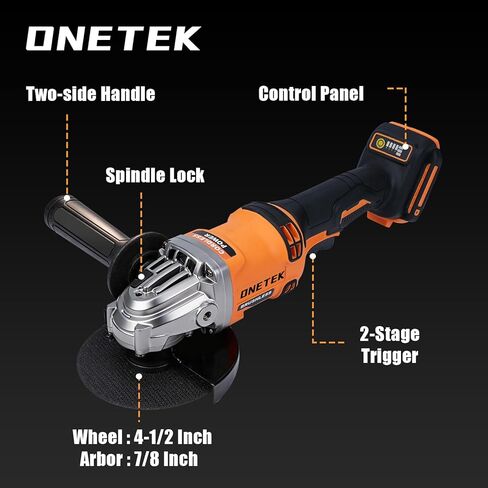 Cordless Angle Grinder 4-1/2'', Compatible with DeWalt 20V MAX Battery, Brushless Motor & Variable Speed, 8000 RPM for Cutting, Grinding & Polishing – Tool Only (Battery Not Included) in Kuwait