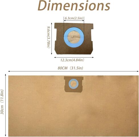 6 Pack DXVA19-4104 Vacuum Bags Replacement for dewelt 5-8 Gallon Wet/Dry Vacuum Compatible with DXV05P DXV06PL DXV08S, Disposable Shop Vac Bags, Dust Collection Bag Replacement in Kuwait