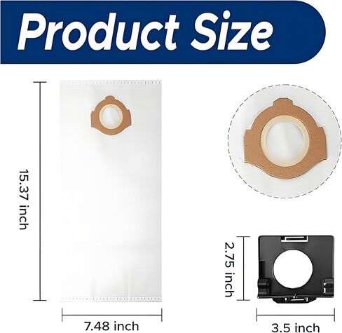 4 Pack Fleece Dust Bags For Milwaukee 0960-20 & 0970-20 Fuel And Fuel Wet/Dry PACKOUT Vacuum 49-90-2016 +2 Pack Attachable Bag in Kuwait