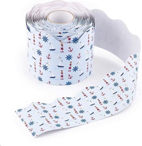 65.6 Ft Boho Bulletin Board Borders Colorful Bulletin Board Paper Roll, Scalloped Border Bulletin Board Trim for Bulletin Board, Bohemia Board and Classroom Décor in Saudi Arabia