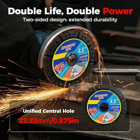 2 Pack 4.5" Multi-Purpose Saw Blades,2026 Upgrade Stainless Steel Welded Outer Diamond Sand for Cutting Tile, Marble, Quartz, Stone, Metal & Plastic, Wet or Dry Use in Kuwait