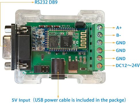 محول DSD TECH SH-B35 RS485 RS232 إلى Bluetooth 2.0 يدعم Android وWindows in Kuwait