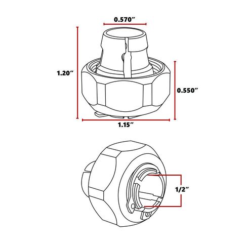 Replacement 1/2 Inch Router Collet for Big Horn 19694 for Porter Cable 42950 Fits 690 6302 6902 691 6911 6912 694917 6931 694 891 893 895 7539 7518 5182 630 5702 7537 7536 518 Router in Kuwait