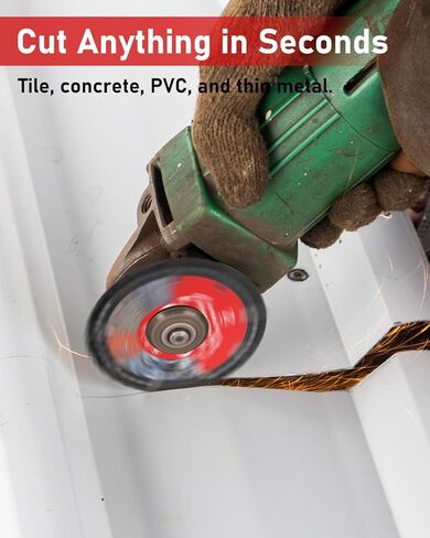 ZORUNNA 4-1/2" Diamond Multi Purpose Saw Blade, 2 Pack Indestructible Disc for Grinder (7/8" Arbor), All-in-One Wheel for Tile, Granite, Concrete, PVC & Thin Metal. in Saudi Arabia