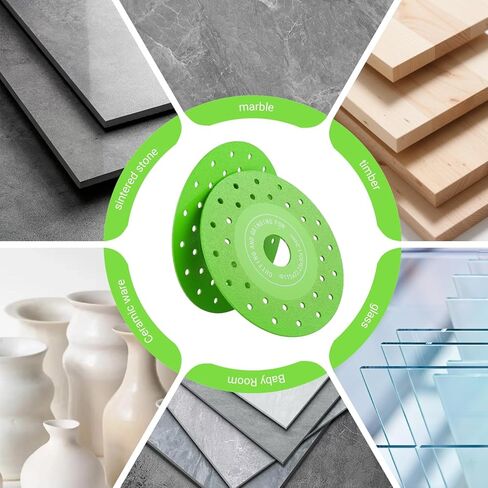 6PCS Glass Cutting Disc for 4.5"(115 * 22.23mm) Angle Grinder, Vacuum Brazed Discos para, Ultra Thin Cutting Grinding Discs Saw Blade for Porcelain, Glasss, Ceramic, Tile, Granite, Marble in Kuwait