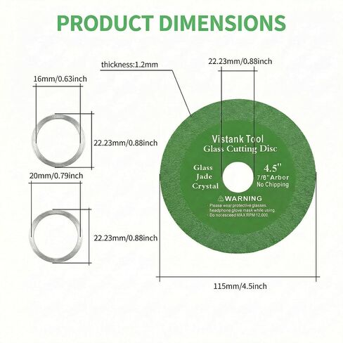 Tile Cutter Diamond Blade for Angle Grinder 4.5 Inch, 3-Pack Glass Cutting Disc Ceramic Blad for Porcelain Marble Granite Tile, Ultra-Thin Chip-Free, 7/8 Arbor in Kuwait