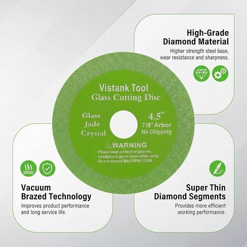 Tile Cutter Diamond Blade for Angle Grinder 4.5 Inch, 3-Pack Glass Cutting Disc Ceramic Blad for Porcelain Marble Granite Tile, Ultra-Thin Chip-Free, 7/8 Arbor in Kuwait