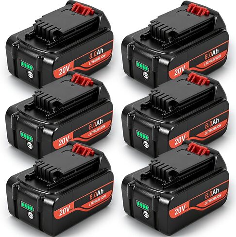 SANIU 2Pack 8000mAh Replacement for Black and Decker 20V Battery Lithium ion MAX 20 Volt Compatible with Black & Decker Batteries LBXR20 LBXR2020 LBX4020 LB2X4020-OPE in Saudi Arabia