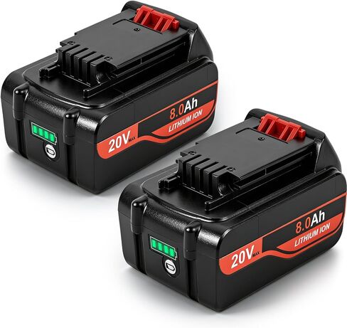 SANIU 2Pack 8000mAh Replacement for Black and Decker 20V Battery Lithium ion MAX 20 Volt Compatible with Black & Decker Batteries LBXR20 LBXR2020 LBX4020 LB2X4020-OPE in Saudi Arabia