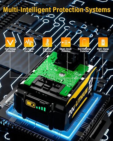 20V Lithium-Ion 12.0 Ah Battery Replacement for Dewalt 20V MAX Battery, 4-Pack in Kuwait