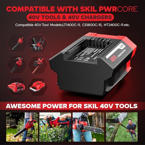 بطارية ليثيوم PENGJBATTER 40 فولت 6.0 أمبير متوافقة مع بطارية SKIL PWRCORE 40 فولت BY8708C-01، BY8705-00، BY8708-00، BY8723C-00، BL4713C-1، متوافقة مع أدوات Skil PWR CORE 40 فولت in Kuwait