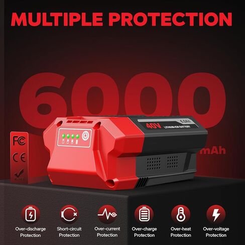 بطارية ليثيوم PENGJBATTER 40 فولت 6.0 أمبير متوافقة مع بطارية SKIL PWRCORE 40 فولت BY8708C-01، BY8705-00، BY8708-00، BY8723C-00، BL4713C-1، متوافقة مع أدوات Skil PWR CORE 40 فولت in Kuwait