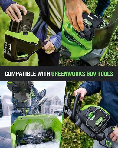 5.0Ah Battery Replacement for Greenworks 60V Battery, 300Wh 1200+ Cycles, Fits 75+ Greenworks 60V Tools Lawn Mower Blower Trimmer Ebike LB605 Battery in Kuwait