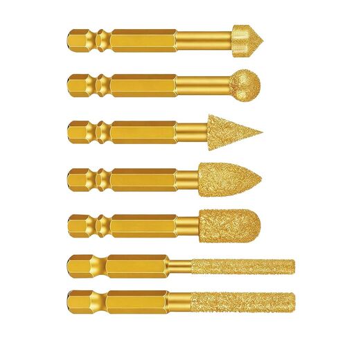 6mm Hex Shank Diameter 10Pcs Carbide File Cutter Taper Points Burrs Grinding Head for Wood Grinding Carving, 7Pcs US in Kuwait
