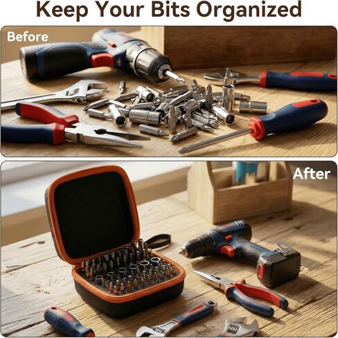 86 Holes 1/4" Hex Bit Organizer, Round Drill Bit Organizer for Impact Driver Drill Bit Screwdriver Bit Holders for Tools and Gifts for Men in Kuwait