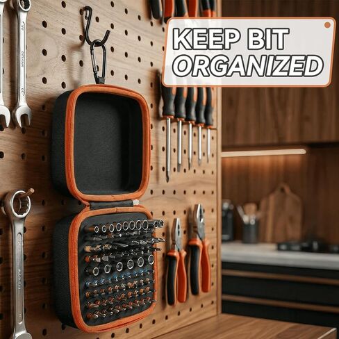 86 Holes 1/4" Hex Bit Organizer, Round Drill Bit Organizer for Impact Driver Drill Bit Screwdriver Bit Holders for Tools and Gifts for Men in Kuwait