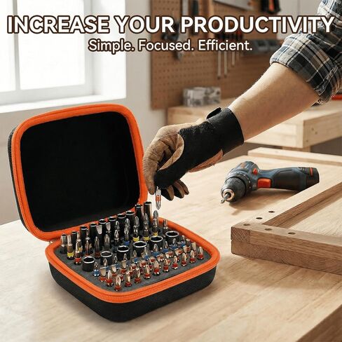 86 Holes 1/4" Hex Bit Organizer, Round Drill Bit Organizer for Impact Driver Drill Bit Screwdriver Bit Holders for Tools and Gifts for Men in Kuwait