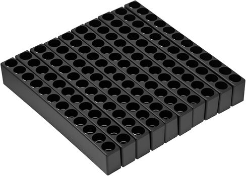Bremorou 12 Holes Hex Bit Holder 10 Pcs 1/4 Inch Bit Organizer, Black Plastic Drill Bits Storage Case, Screwdriver Bit Holder For Hex Shank Bits in Kuwait