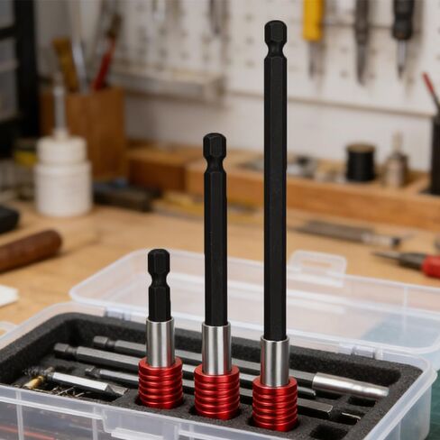 3Pcs Magnetic Drill Bit Holders - Quick Release Hex Shank Extension Bars for Power Tools, Screwdrivers, and Drill Bits in Kuwait