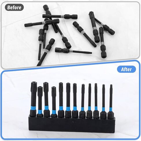 10PCS 12 Holes Hex Shank Bit Holder, Plastic Bit Organizer, Hex Shank Screwdriver Bits Holder Storage Organizer, Screw Driver Holders for 1/4 Inch Hexs Shanks in Kuwait