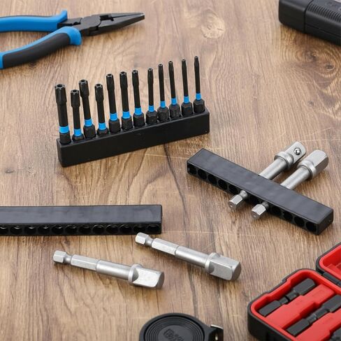 10PCS 12 Holes Hex Shank Bit Holder, Plastic Bit Organizer, Hex Shank Screwdriver Bits Holder Storage Organizer, Screw Driver Holders for 1/4 Inch Hexs Shanks in Kuwait