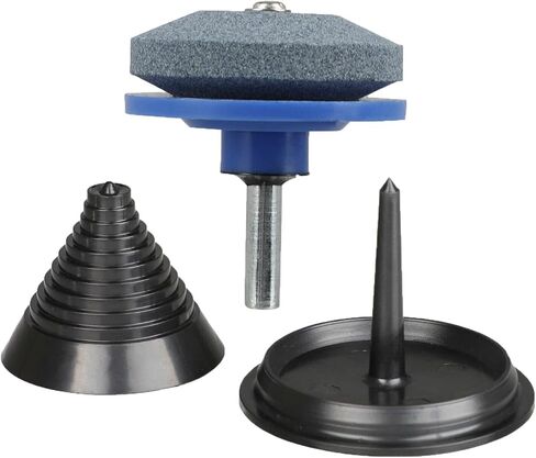 Lawn Mower Blade Sharpener for Drill and Lawn Mower Blade Balancer Set Fit for Lawn Mower Tractor Garden Tools in Kuwait