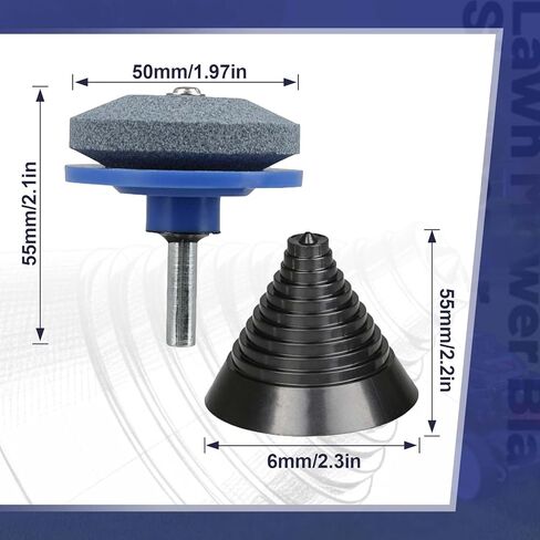 Lawn Mower Blade Sharpener for Drill and Lawn Mower Blade Balancer Set Fit for Lawn Mower Tractor Garden Tools in Kuwait