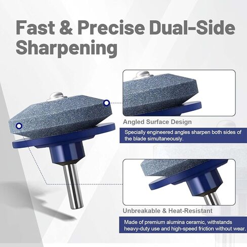 Lawn Mower Blade Sharpener for Drill and Lawn Mower Blade Balancer Set Fit for Lawn Mower Tractor Garden Tools in Kuwait
