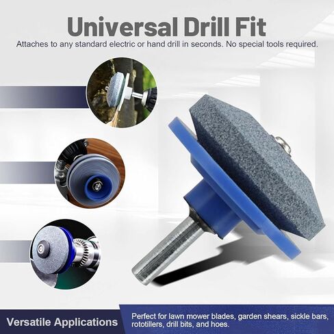 Lawn Mower Blade Sharpener for Drill and Lawn Mower Blade Balancer Set Fit for Lawn Mower Tractor Garden Tools in Kuwait