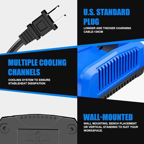 4.0A Rapid Charger Replacement for Kobalt 40V Battery Charger Compatible with Kobalt 40-Volt Max KB640-03 KB240-06 KB640-06 KB245-06 KB440-03 Power Tools Battery in Kuwait
