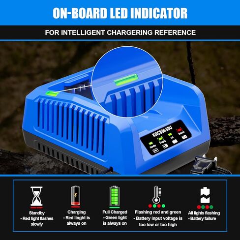 4.0A Rapid Charger Replacement for Kobalt 40V Battery Charger Compatible with Kobalt 40-Volt Max KB640-03 KB240-06 KB640-06 KB245-06 KB440-03 Power Tools Battery in Kuwait