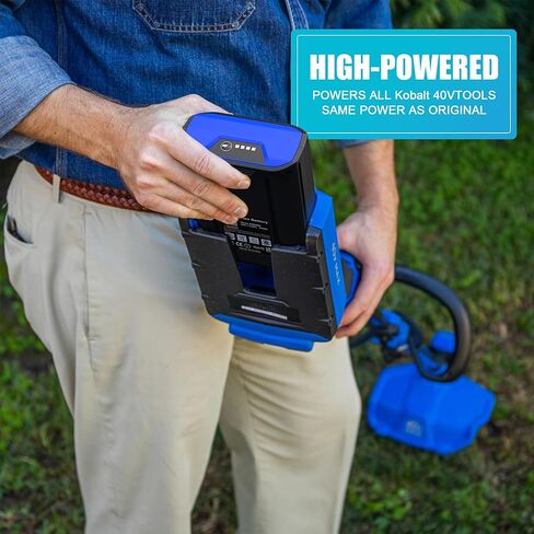 Replacement for Kobalt 40V Battery 6.0Ah Compatible with All Kobalt 40V Cordless Power Tool, for 40V Max Battery KB440-03 KB2540C-06 KB240-03 KRC60 | Fast Charging & Extended Runtime in Saudi Arabia
