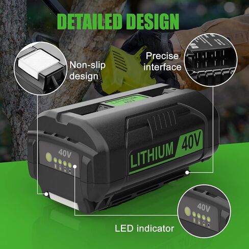 2 حزم 7.5Ah بطارية OP4060A وشاحن كومبو OP401 لاستبدال بطارية Ryobi 40 فولت وشاحن OP4075A OP40601 OP4060A OP401 OP403 in Kuwait