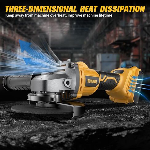 Angle Grinder 4-1/2" Brushless for Dewalt 20V Battery, 6 Variable Speed Power Grinder, Cordless Angle Grinder Power Tools For Cutting Grinding Polishing (Tool Only) in Kuwait
