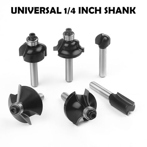Router Bits 1/4 Inch Shank 12 Pieces, Tungsten Carbide 1/4" Router Bit Set with Wood Box, for Professional and Beginners Carpenter in Kuwait