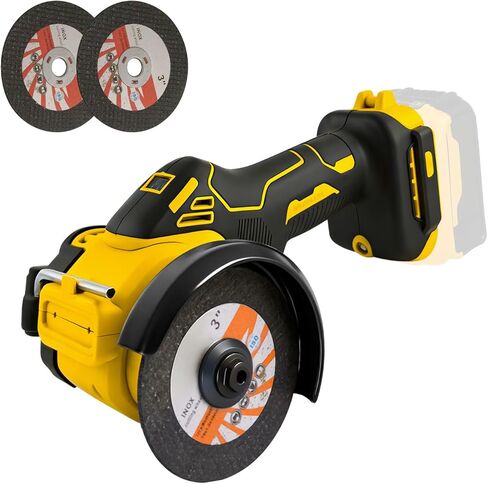 مطحنة زاوية صغيرة لاسلكية مقاس 3 بوصات متوافقة مع بطاريات DeWalt 20V Max، محرك بدون فرش 20000 دورة في الدقيقة، أداة قطع محمولة للبلاط الخشبي المعدني PVC (البطارية غير متضمنة) in Kuwait
