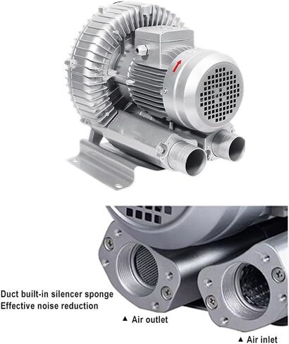 1piece Single Phase 1HP Compressor Ring Regenerative Vortex Blower, High Pressure Air Pump Side Channel Blower in Kuwait