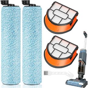 استبدال الأسطوانة والفلتر WD161 للمكنسة الكهربائية Shark HydroVac MessMaster الكهربائية الرطبة والجافة WD161 WD261 AW261 وWD101 WD201 WD100 WD200 AW201 WD200C WD201C WD101C مكانس (2 فرشاة 2 طقم فلتر رغوي) in Kuwait