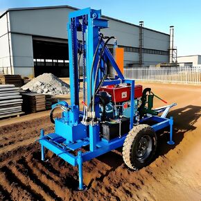 Industrial-Grade Hydraulic Water Well Drilling Rig, Towable Shallow & Deep Borehole Machine with Wheels, High-Pressure Drilling Equipment for Farm Irrigation, Home Water Supply, Remote Rural Areas in Kuwait