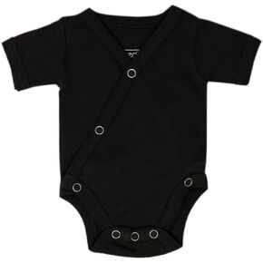 L'ovedbaby Unisex Baby Organic Cotton Short Sleeve Kimono Bodysuit, GOTS Certified, Snap Wrap Onesie for Newborns & Infants in Saudi Arabia